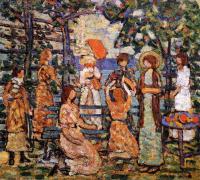 Prendergast, Maurice Brazil - Ladies in a Seaside Arbor